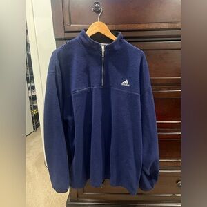 Adidas Men's Deep Blue Zip-Up Sweater size 2XL
